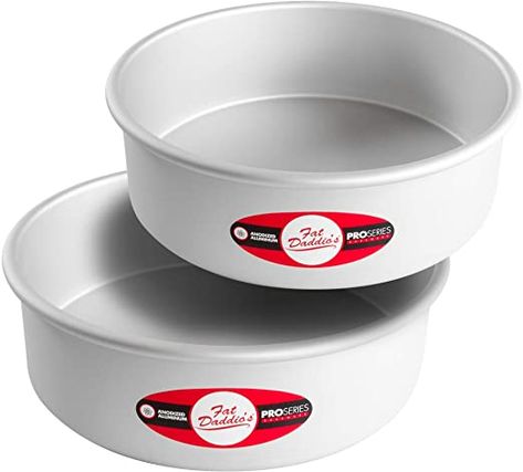 Fat Daddio's Anodized Aluminum Round Cake Pans, 10 x 3 Inch, Set of 2 Boutique Patisserie, Layered Cakes, Cake Pan Set, Aluminum Pans, Layered Cake, Deep Dish Pizza, Classic Cake, Round Cake, Pressure Cookers