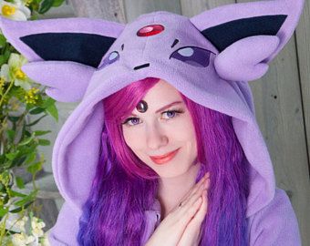 Espeon Costume Diy, Espeon Costume, Fred Costume, Onesie Diy, Onesie Pajama, Pokemon Costumes, Anime Earrings, Pokemon Clothes, Cosy Outfit