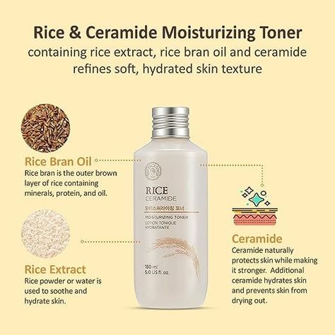 Rice Toner For Face, Essence Korean, Rice Toner, Korean Skin Care, Moisturizing Toner, Korean Skin, The Face Shop, Skin Care Steps, Face Lotion