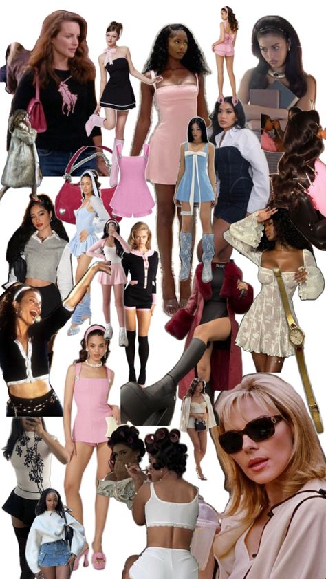 Photo collage of fashionable photos and wardrobe pieces. Venus In Taurus, Taurus Aesthetic, Venus Clothing, Venus In Leo, Venus Fashion, Priscilla Presley, 2000s Fashion, Aesthetic Outfits, Outfits Aesthetic