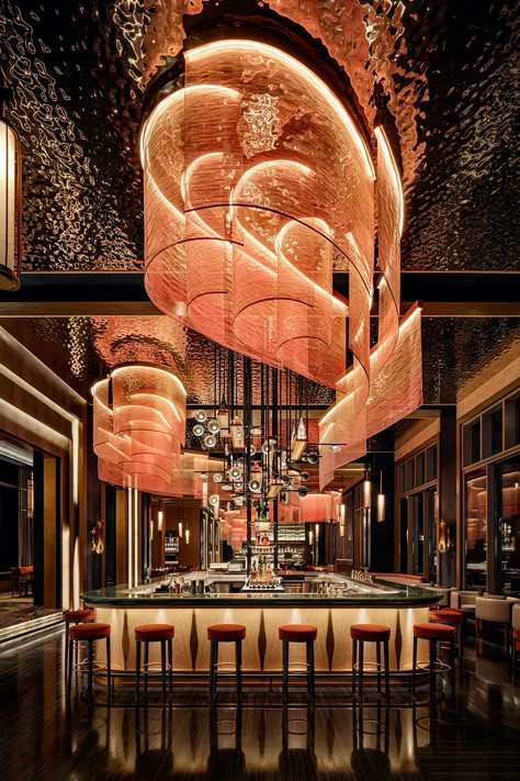 Nobu | Best Japanese Restaurant in Dubai | Atlantis Dubai Luxury Bar Design, Nobu Restaurant, Japanese Bar, Café Design, Design Atelier, Bar Interior Design, Luxury Bar, Luxury Restaurant, Hotel Interior Design