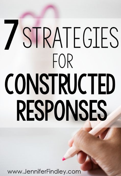 Constructed response reading questions are on all the assessments now. Read this post to learn SEVEN strategies to support your students with constructed response questions. Constructive Response Writing, Constructed Response 3rd Grade, Extended Constructed Response, Extended Response Writing, Writing Improvement, Reading Response Questions, Cooperative Learning Strategies, Educational Therapy, Jennifer Findley