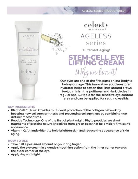 Celesty Makeup, Celesty Beauty, Plant Cell, Glamour Beauty, Sensitive Eyes, Eye Contour, Stem Cells, Dark Circles, Our Body