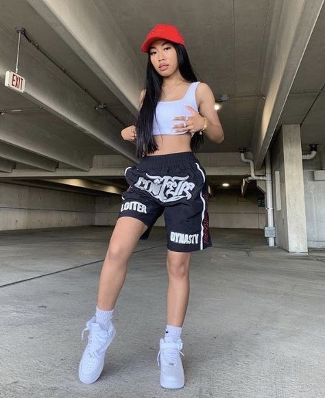 Drill Outfit Girl, Swag Outfits For Girls, Tomboy Outfits, Tomboy Style Outfits, Streetwear Fashion Women, Cute Swag Outfits, Swaggy Outfits, Simple Trendy Outfits, Tomboy Fashion