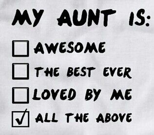 Yes my aunt is awesome the best ever and loved to the moon and back to infinity and beyond!!!!!:D Best Aunt Ever Quotes, Love My Aunt, Love My Aunt Quotes, I Love My Aunt Quotes, Quotes About Aunts, Aunt Quotes Funny, Big Little Quotes, I Love My Aunt, Nephew Quotes