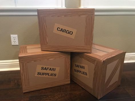 Cargo boxes Welcome Two The Jungle, Jumanji Party, Vbs Diy, Safari Kids Party, Safari Vbs, Vbs Jungle, Peanut Baby Shower, Safari Kids, Vbs Themes