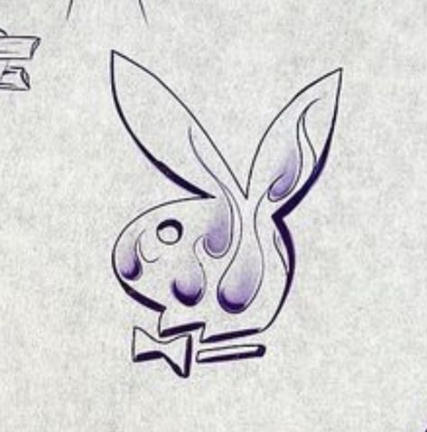 Playboy Tattoo Design, Playboy Bunny Drawing, Chest Tattoo Birds, Playboy Tattoo, Ripped Skin Tattoo, Easy Tattoos To Draw, Chest Tattoo Drawings, Lion Forearm Tattoos, Bunny Sketches