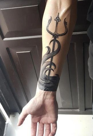 Ship Tattoo Sleeves, Warrior Tattoo Sleeve, Tattoo Font For Men, Trident Tattoo, Gothic Tattoos, Polynesian Tattoos Women, Meaningful Wrist Tattoos, Poseidon Tattoo, Becoming A Tattoo Artist