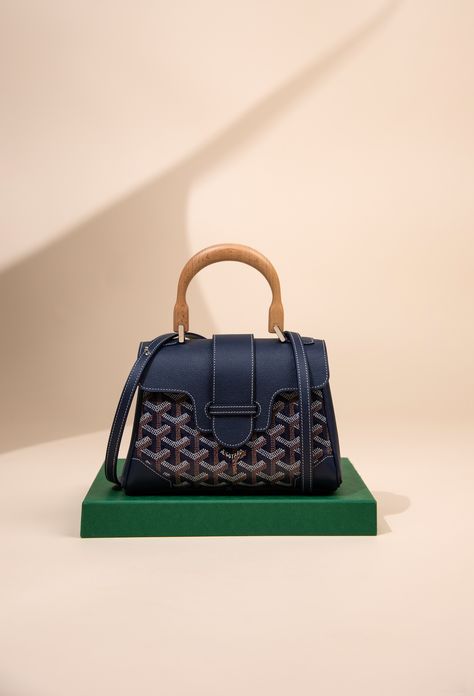 Goyard Mini Saigon Bag in Navy Goyard Saigon Mini Outfit, Goyard Saigon Mini, Goyard Saigon, Bag Wishlist, Dark Luxury, Emi Jay, Mini Outfit, Goyard Bag, Luxury Lifestyle Dreams