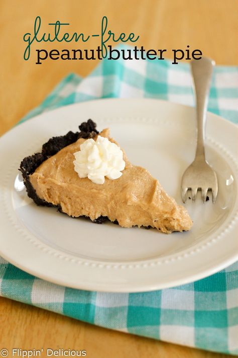 Gluten Free Peanut Butter Pie, Peanut Butter Cream Pie, Cookies Sans Gluten, Gluten Free Chocolate Cookies, Peanut Butter Cream, Easy Gluten Free Desserts, Gluten Free Peanut Butter, Gluten Free Pie, Dessert Simple