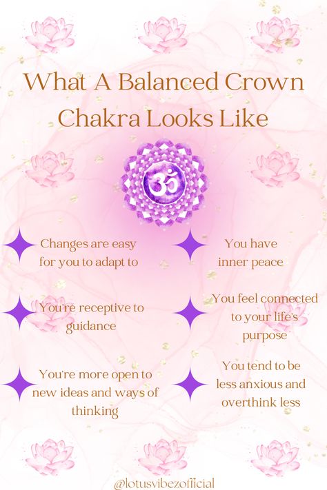 This is what you’ll experience when your crown chakra is balanced!💜👑 #spiritual #spirituality #spiritualawakening #spiritualgrowth #spiritualjourney #chakras Peace Spiritual, Peace Love And Happiness, Chakra Mantra, Healing Symbols, Spiritual Psychology, Chakra Affirmations, Chakra Symbols, Love And Happiness, Chakra Balancing