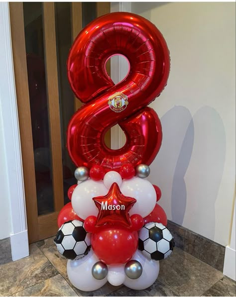 Ronaldo Birthday, Messi Birthday, Football Balloons, Balloon Tower, Happy Birthday Wallpaper, Birthday Party Decorations Diy, Birthday Wallpaper, Art Birthday Party, Balloon Arrangements