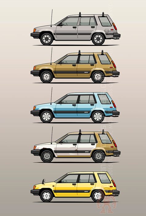 Toyota Tercel 4wd, Corolla Hatchback, First Time Driver, Toyota Tercel, Best Classic Cars, Mini Trucks, Classic Cars Vintage, Car Stuff, Japanese Cars