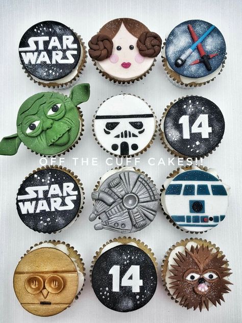 Star Wars Cupcake Toppers, Star Wars Birthday Cake, Star Wars Cupcakes, Bd Art, Star Wars Cake, Star Wars Birthday, Star Wars Party, Birthday Cupcakes, Cupcake Toppers