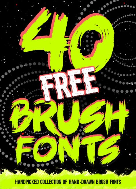 Fonts For Graphic Design, Old School Barber, Brush Fonts Free, Fonts For Designers, Design Fonts, Font Graphic, Free Brush, Bundle Pack, Brush Font