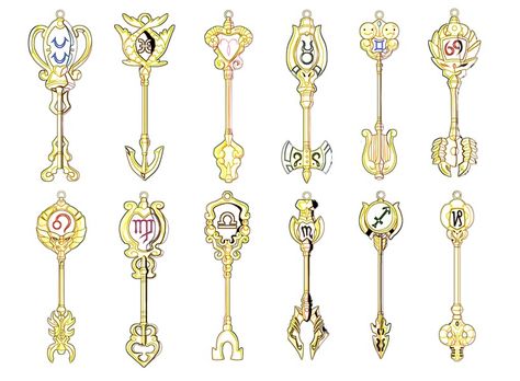 Lucy Heartfilia Keys, Fairy Tail Keys, Fairy Tail Tattoo, Celestial Spirit, Key Tattoo, Fairy Tail Lucy, Fairy Tail Art, Lucy Heartfilia, Hiro Mashima