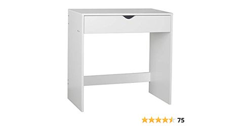 Urbn-Living Bedroom 1 Drawer Wooden Small Dressing Table (White): Amazon.co.uk: Kitchen & Home Desk For Girls, Desk For Girls Room, Computer Desk Bedroom, Small White Desk, Office Dressing Room, Small Vanity Table, Wooden Dressing Table, Small Dressing Table, Office Drawer