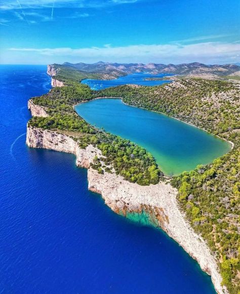 Amazing World - Telascica Nature Park, Croatia 🌊 Croatia National Park, Croatia Island Hopping, Beach Vacation Spots, Croatian Islands, Croatia Beach, Croatia Holiday, Visit Croatia, Nature Park, Island Hopping