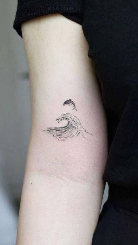 Beach Inspired Tattoos, Beach Tattoo Ideas, Wave Tattoos, Sand And Sea, Beach Tattoo, Ebb And Flow, Sea Lover, Waves Tattoo, Sea Inspired