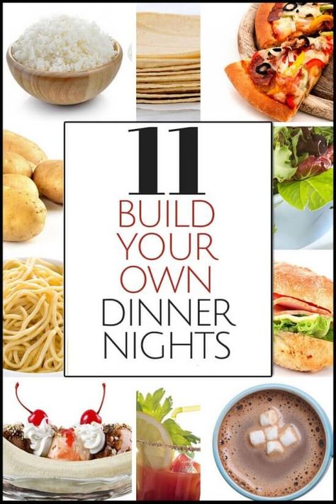 11 Ideas for Build-Your-Own Dinner Nights Pumpkin Recipes Healthy, Foods And Drinks, Summer Soiree, Easy Dinners, Family Meal, Dinners For Kids, Picky Eaters, Food App, Quick Dinner