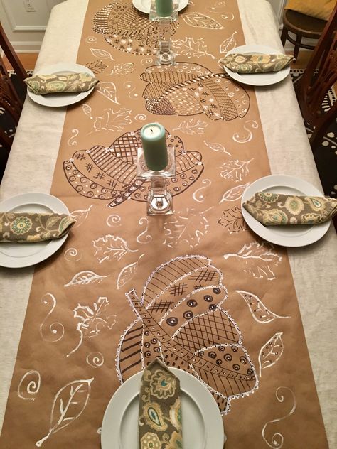 Friendsgiving Table Runner, Brown Paper Table Runner Thanksgiving, Brown Paper Tablecloth Parties, Thanksgiving Brown Paper Table Runner, Thanksgiving Table Brown Paper, Brown Paper Thanksgiving Table, Thanksgiving Brown Paper Table, Brown Paper Table Runner, Brown Paper Tablecloth