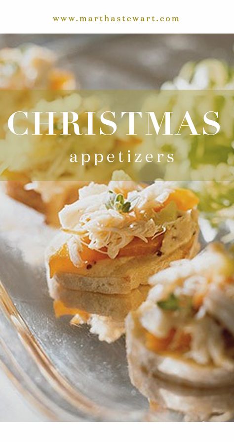 Kick off Christmas dinner with crowd-pleasing appetizers from 20 years of Martha Stewart Living. Vegan Christmas Appetizers, Appetizers Vegetarian, Veggie Appetizers, Best Christmas Appetizers, Christmas Appetizers Party, Martha Stewart Recipes, Crowd Pleasing Appetizers, Vegetarian Appetizers, Martha Stewart Living