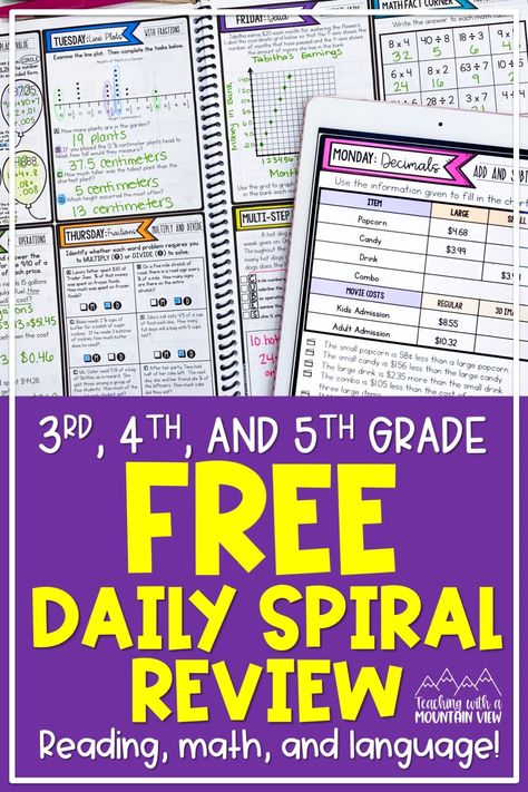 3rd Grade Reading Standards, Math Writing Activities, 3rd Grade Math Spiral Review, 4th Grade Morning Work Free, Third Grade Curriculum, Science Of Reading 4th Grade, 4th Grade Curriculum, 4th Grade Homeschool, 4th Grade