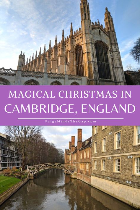 Christmas in Cambridge, England | Spending Christmas in Cambridge, England: A complete itinerary for families. This year my family and I went international for the holidays and spent Christmas in Cambridge, England. We saw the sights around this scholarly city and had plenty of festive fun! Where to explore in Cambridge, England for Christmas. The best place to have Christmas lunch in Cambridge, England. Tips for spending Christmas in Cambridge. | Find more travel tips at PaigeMindsTheGap.com Things To Do In Cambridge, Places To Visit In England, Canterbury England, Christmas In England, London 2023, International Vacation, European Christmas, Cambridge Uk, England Top