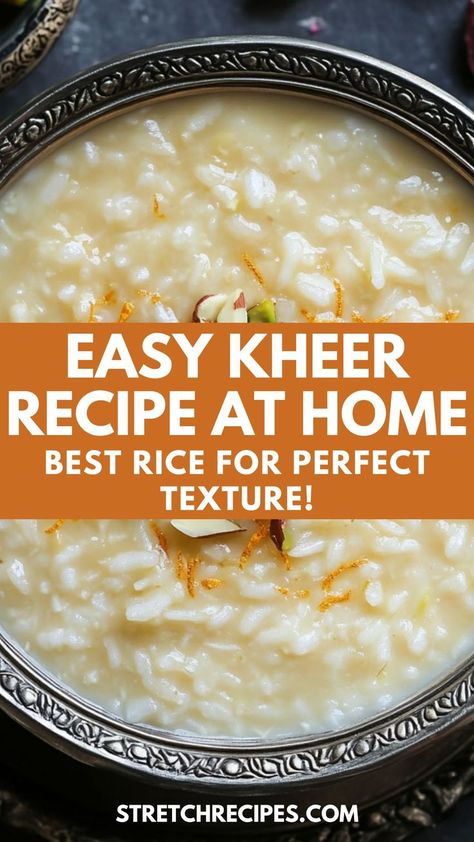 Craving a comforting and creamy dessert? Try my easy Kheer recipe with Basmati rice! This classic Indian rice pudding is rich, flavorful, and so simple to make. Follow this guide to whip up a traditional Kheer recipe that’s perfect for family gatherings or solo indulgence. Save this recipe today and click through for more details. Arborio Rice Recipes, Basmati Rice Recipes Easy, Hawaiian Rice, Indian Rice Pudding, Basmati Rice Recipes, Mexican Rice Easy, Rice Desserts, Best Rice, Asian Rice