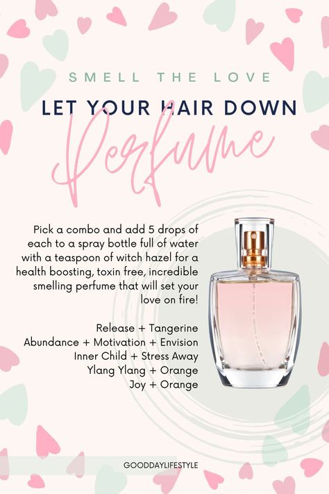 Essential Oil Hair Perfume, Young Living Perfume Recipes, Diy Hair Perfume, Hair Perfume Diy, Body Spray Recipe, Perfume Diy, Essential Oil Perfumes Recipes, Face Treatments, Homemade Perfume