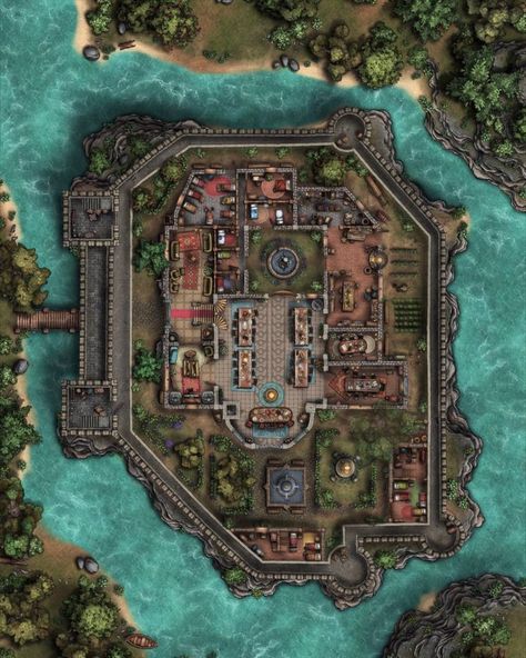 Medieval Castle Layout, Castle Layout, Pathfinder Maps, Castle Plans, Village Map, Fantasy Village, Map Layout, Dnd World Map, Advanced Dungeons And Dragons