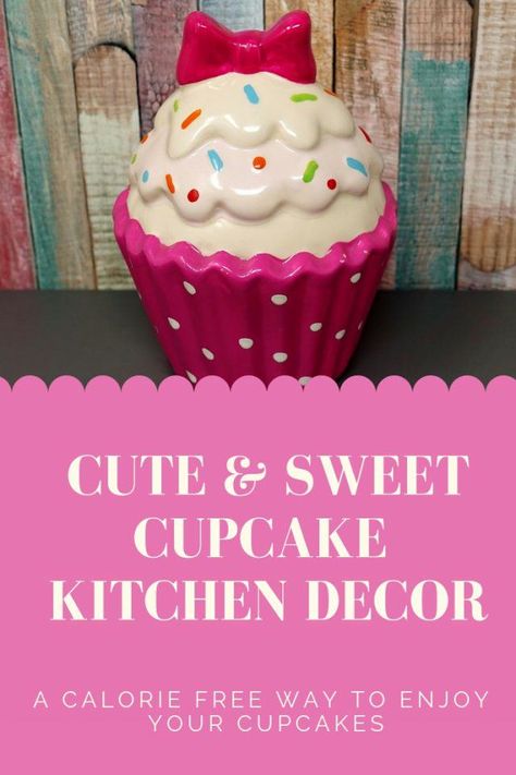 What A Sweet Way To Start Your Day With Cheery Cupcake Kitchen Decor Cupcake Kitchen Theme, Cupcake Kitchen Decor, Easy Cupcakes Decoration, Beach Kitchen Decor, Modern Beach Decor, Decorating Above Kitchen Cabinets, Kitchen Theme, Cupcake Decor, Childhood Dream