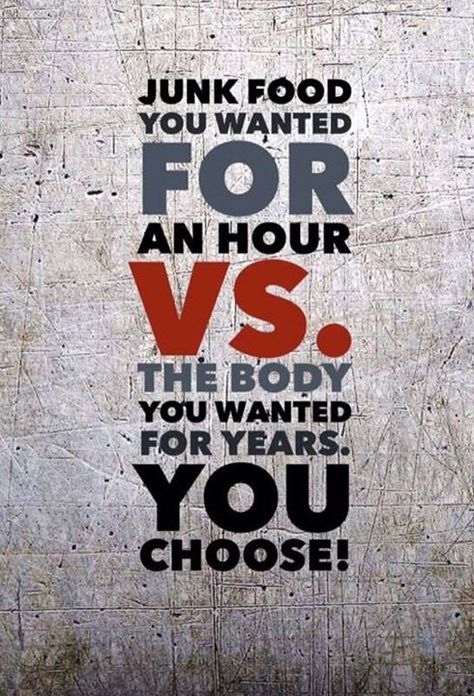 Junk Food you wanted for an hour VS The body you wanted for years... You choose! Junk Food Quotes, No Junk Food, Fitness Nutrition Plan, Nutrition Logo, Cambridge Weight Plan, Nutrition Quotes, Ketogenic Diet For Beginners, Food Quotes, Nutrition Plans