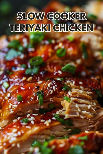 This Slow Cooker Teriyaki Chicken is flavorful, tender, and perfect for an easy weeknight dinner. Enjoy the delicious taste of homemade teriyaki sauce with minimal effort! Teriyaki Chicken Crock Pot, Slow Cooker Teriyaki Chicken, Teriyaki Recipe, Slow Cooker Teriyaki, Chicken Teriyaki Recipe, Chicken Teriyaki, Slow Cooked Meals, Slow Cooker Dinner, Healthy Slow Cooker