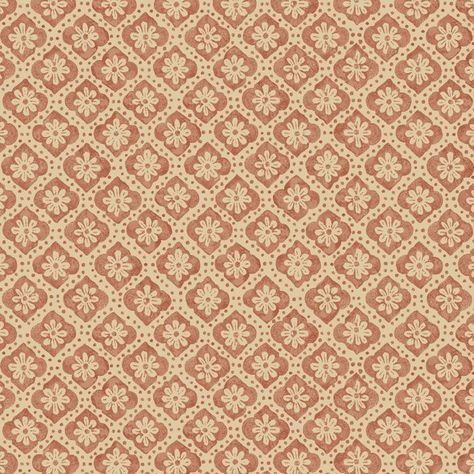 Indus Flower Red | Designer Wallpaper Cream Tattoo, Block Print Wallpaper, Antique Wallpaper, Vintage Flowers Wallpaper, Flower Motifs, Unique Tattoo Designs, Trellis Design, Custom Tattoo Design, Inspiration Wall