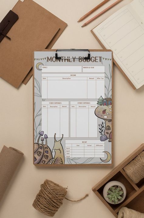 Cottagecore Planner, Monthly Finance Tracker, Money Tracker, Monthly Budget Printable, Money Budget, Budget Planner Printable, Finance Tracker, Monthly Budget Planner, Planner Pdf