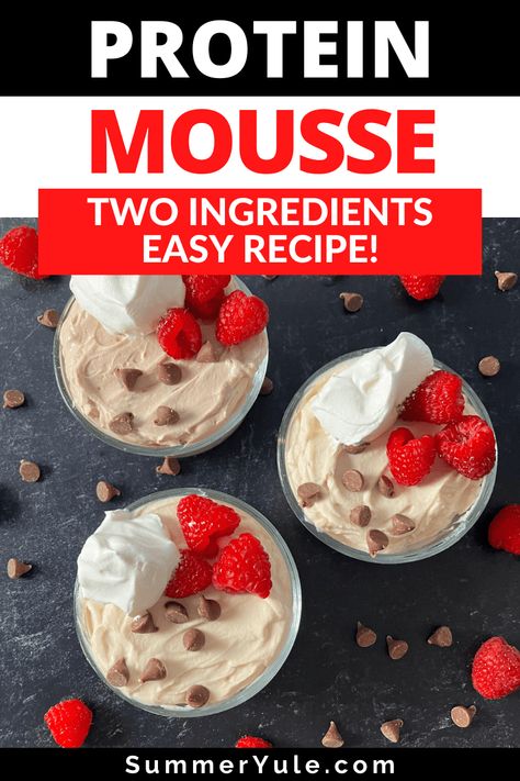 Protein Cheesecake Mousse, High Protein Jello Mousse, High Protein Mousse, High Protein Low Carb Desserts No Sugar, Ryse Protein Marshmallow Recipes, Protein Pudding With Protein Powder, Protein Powder Mousse, Protein Mousse Recipes, Protein Drink Pudding