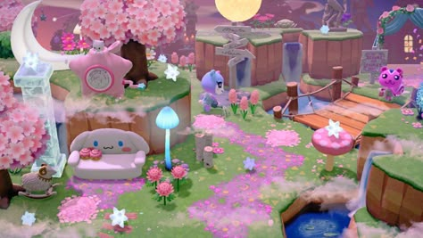 Acnh Cute Island, Acnh Fairycore Entrance, Fairy Core Animal Crossing, Acnh Pink Island, Acnh Fairycore Island, Fairycore Animal Crossing, Fairycore Acnh, Fairycore Island, Animal Crossing Town Tune