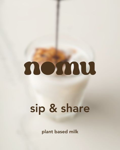 Nomu: a vegan milk brand A fun branding project brief by @briefclub (logo design, brand strategy, branding, brand identity) #branding #logodesigns #veganmilk Vegan Food Branding, Milk Brand Logo, Vegan Branding, Milk Branding, Food Brand Logos, Mother Dairy, Project Brief, Fun Branding, Food Project