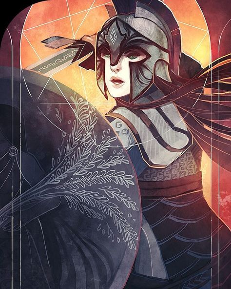 Woman In Armor, Dragon Age Tarot Cards, Tarot Cards Art, Tarot Art, Arte Fantasy, Fantasy Inspiration, Elder Scrolls, Dragon Age, Character Creation