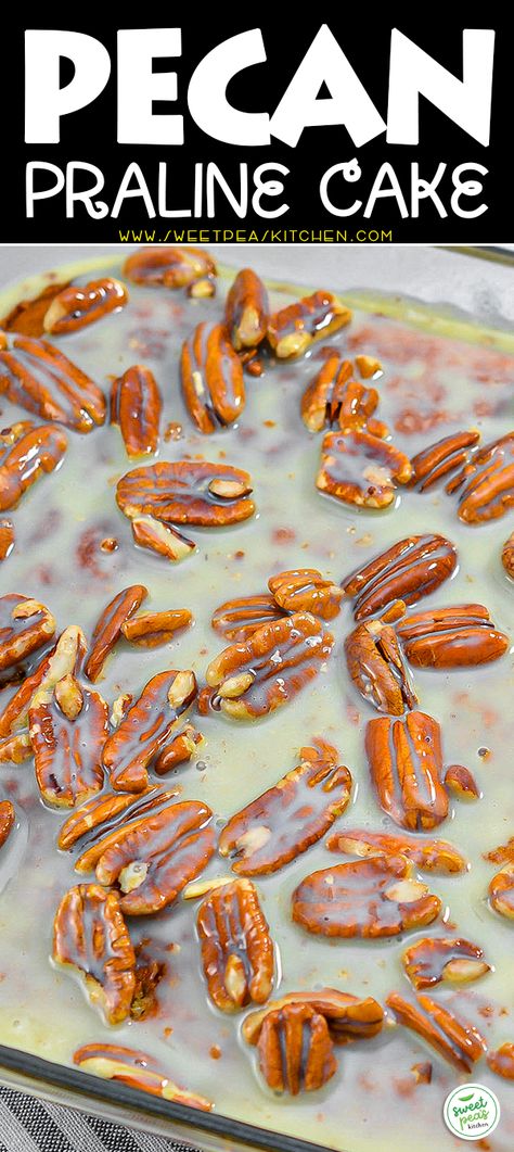 Pecan Praline Cake Pecan Praline Cake, Praline Cake, Coconut Pecan Frosting, Pecan Praline, Coconut Pecan, Pecan Pralines, 9x13 Baking Dish, Yellow Cake, Yellow Cake Mixes