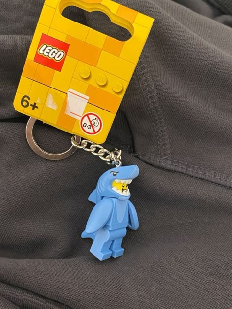 Shark Lego Keychain, Shark Lego, Lego Keychain, Shark Costume, Shark Man, Lego Man, Birthday Wishlist, Lego Sets, Christmas Wishlist