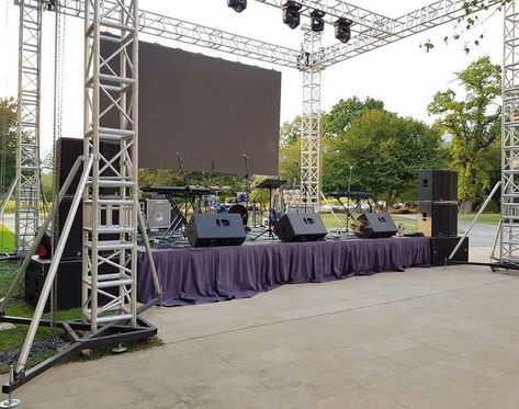 stage rental los angeles Lighting Truss, Portable Stage, Wedding Stage Backdrop, Stage Equipment, Outdoor Stage, Architectural Lighting Design, Exhibition Building, Stage Set Design, Electro Music