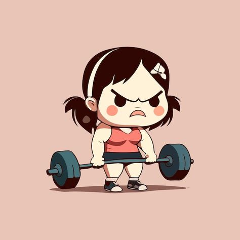 Vector silueta de la cabeza mirando haci... | Premium Vector #Freepik #vector #mujer-gimnasio #mujer-musculosa #mujer-pesas #mujer-entrenando Gym Girl Illustration, Gym Stuff, Girls Illustration, Muscle Women, Gym Rat, Cute Illustration, Girl Cartoon, Crossfit, Premium Vector