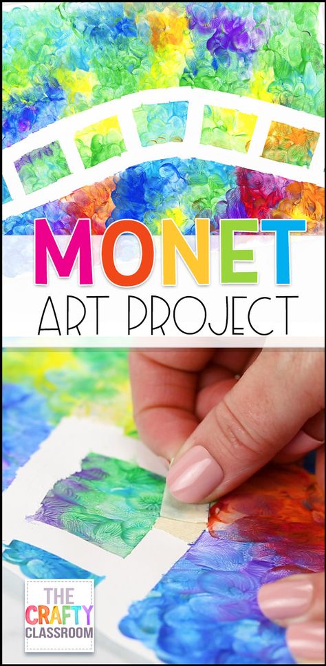 Sunflower Art Project, Bunny Art Projects, Classe D'art, Preschool Art Projects, Istoria Artei, Classroom Art Projects, Monet Art, Homeschool Art, Kindergarten Art