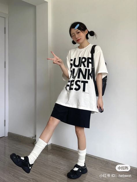 Japanese Summer Outfits, Japanese Summer Fashion, Japan Outfit Summer, Curvy Casual Outfits, Japanese Summer, Shoes Outfit Fashion, Kawaii Fashion Outfits, Japanese Outfits, Oui Oui