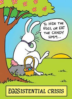 Mystery Fanfare: Cartoon of the Day: Eggsistential Crisis Funny Easter Jokes, Easter Egg Pictures, Easter Jokes, Funny Easter Eggs, Easter Bunny Pictures, Humor Pictures, Bunny Quotes, Easter Egg Decorating Kits, Funny Easter Bunny