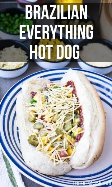 Brazilian Hot Dog Recipe, Hot Dog Recipe, South American Recipes, Hot Dog Recipes, Dinner Inspiration, Brazilian Food, Cuisine Recipes, Dog Recipes, Dog Travel