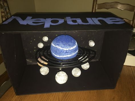 Neptune Neptune School Project Ideas, Neptune Project For School, Neptune Model Project, Uranus Planet Project Model, Neptune Project For Kids, Neptune Planet Project, 3d Neptune Planet Project, Neptune Facts For Kids, Neptune In 2nd House