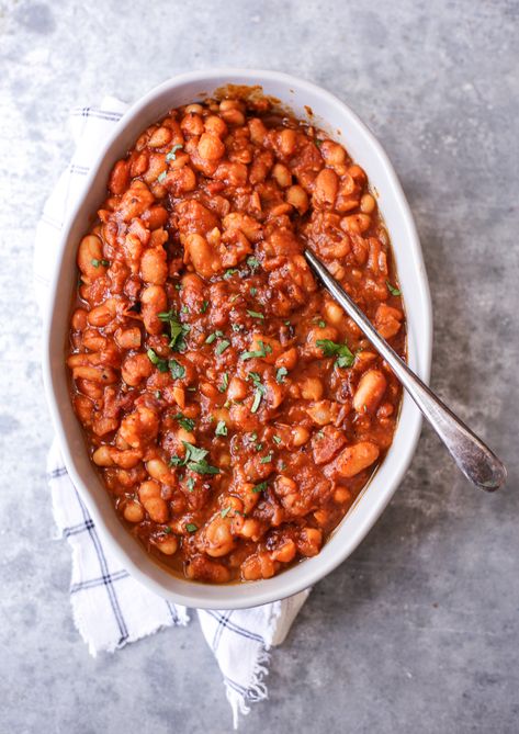 Instant Pot Healthy Baked Beans - The Defined Dish - Recipes Instant Pot Baked Beans, Healthy Baked Beans, Instant Pot Healthy, The Defined Dish, Defined Dish, Braised Brisket, Potluck Dinner, Healthy Baked, Burger Sauce